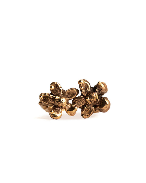 Anello con due fiori