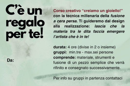 Card Verde: corso creativo “creiamo un gioiello” - Breccia Studio -